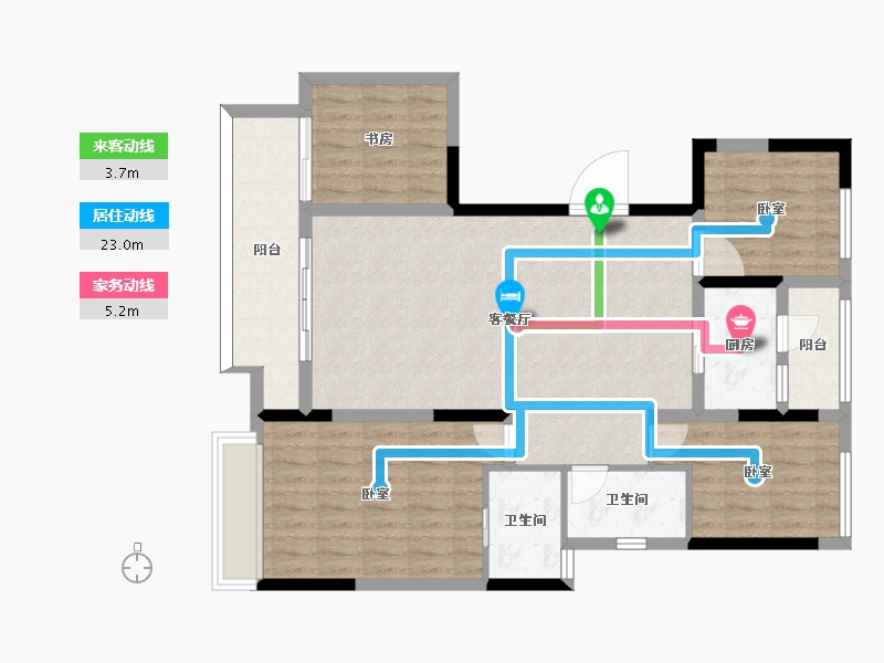 四川省-泸州市-金科博翠湾-102.28-户型库-动静线