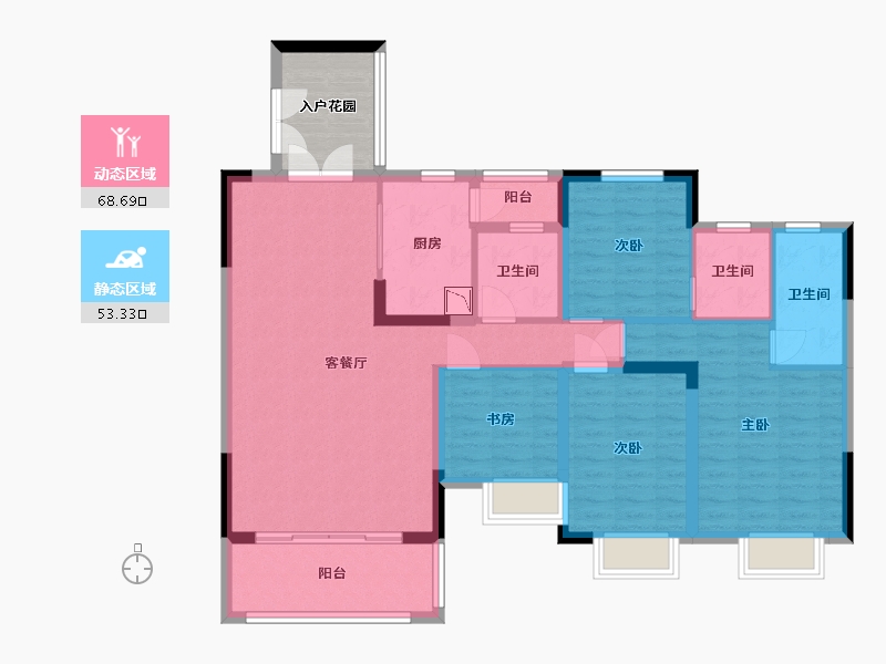 广东省-中山市-时代南湾北岸-115.30-户型库-动静分区