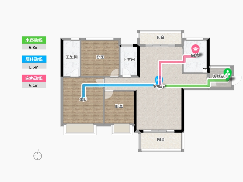 广西壮族自治区-贵港市-盛世青云府-109.05-户型库-动静线