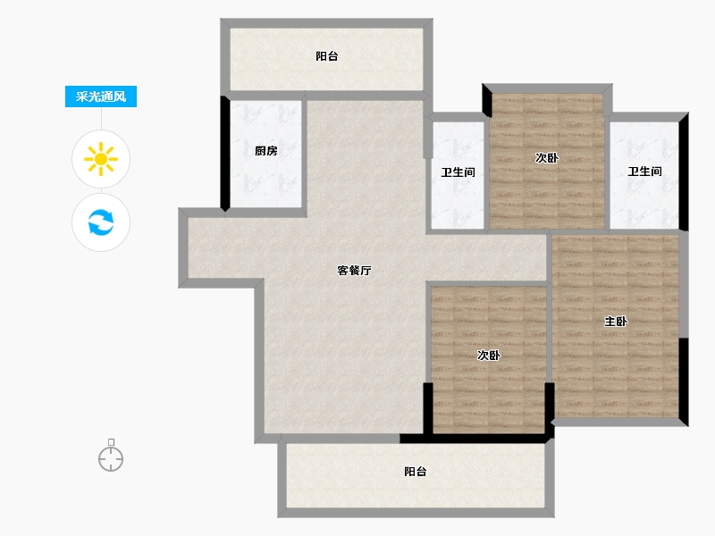 广东省-中山市-华鸿珑悦轩-112.00-户型库-采光通风