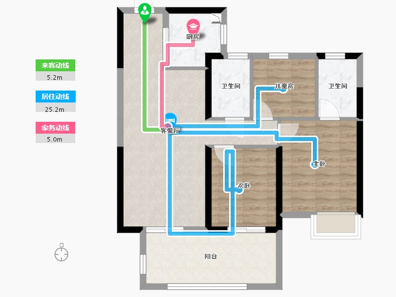 广西壮族自治区-南宁市-建发玺院-74.16-户型库-动静线