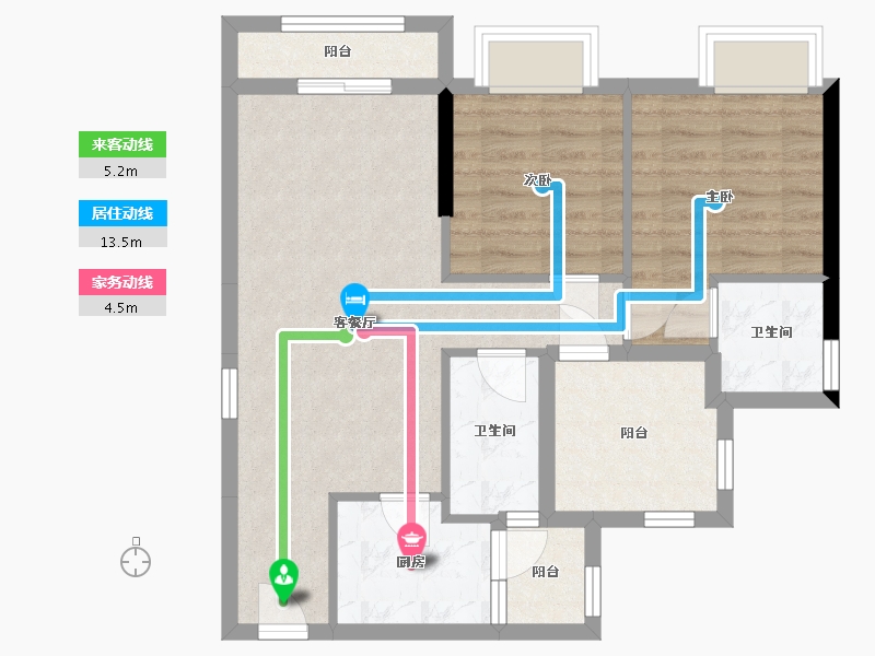 广西壮族自治区-南宁市-大嘉汇岭秀一方-68.03-户型库-动静线