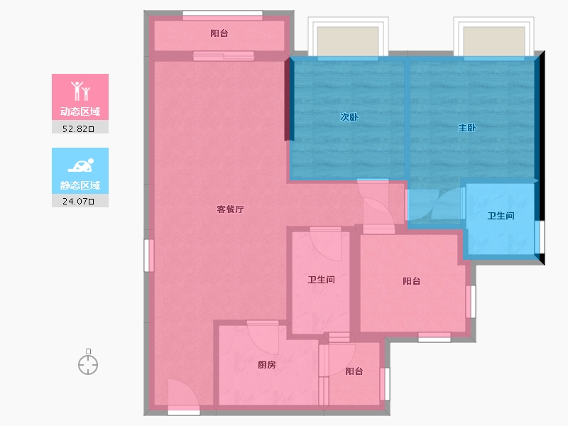 广西壮族自治区-南宁市-大嘉汇岭秀一方-68.03-户型库-动静分区