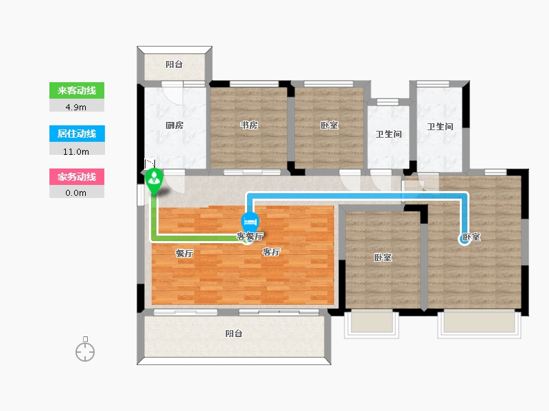 四川省-泸州市-中天文旅城-111.99-户型库-动静线