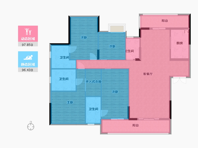 广东省-中山市-华鸿珑悦轩-177.60-户型库-动静分区