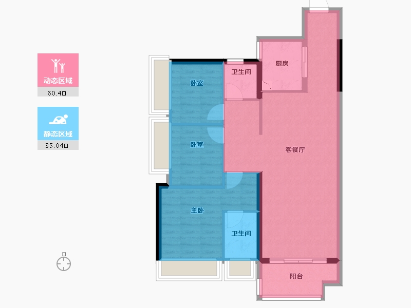 广西壮族自治区-贵港市-盛世青云府-86.10-户型库-动静分区