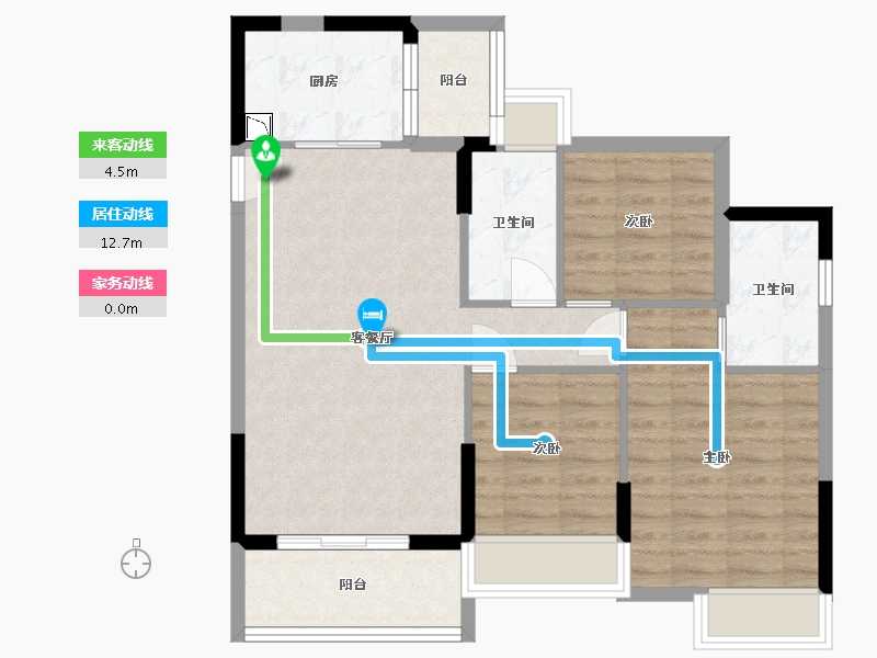 广东省-中山市-宏联美誉名座-77.99-户型库-动静线