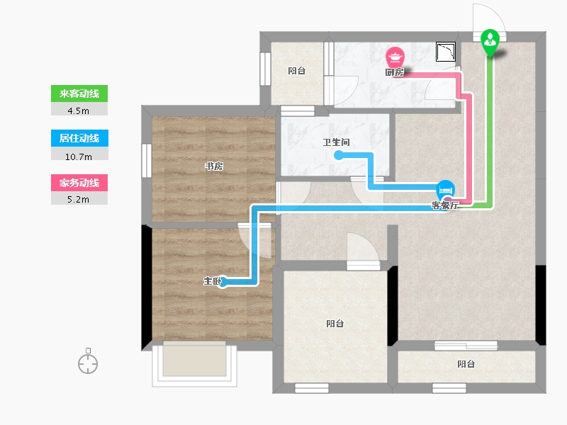 广西壮族自治区-南宁市-大嘉汇岭秀一方-60.87-户型库-动静线