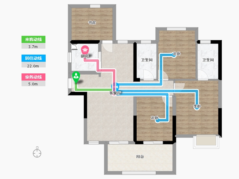 广西壮族自治区-南宁市-建发玺院-95.40-户型库-动静线