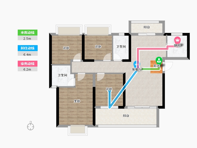 广东省-中山市-敏捷·紫岭天玺-101.44-户型库-动静线