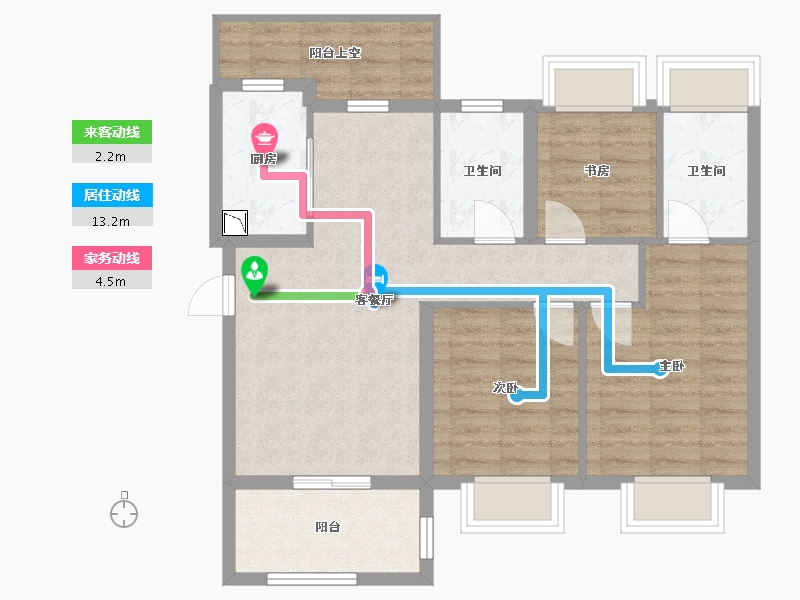 浙江省-杭州市-中天珺府-78.20-户型库-动静线