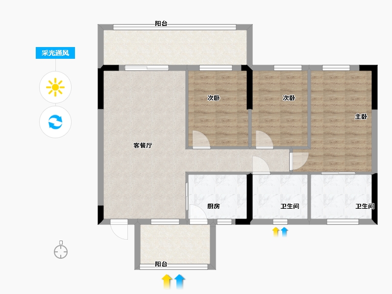 广东省-中山市-锦盛恒富祥-92.00-户型库-采光通风