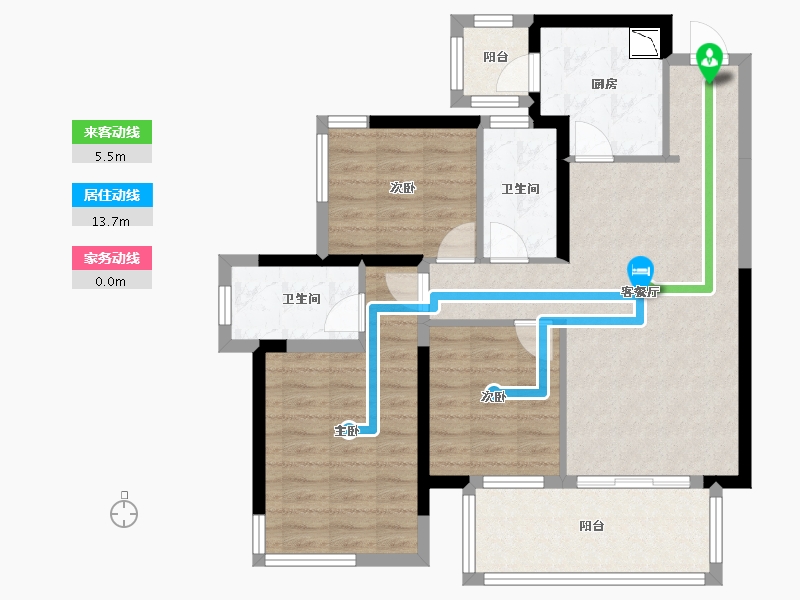 广西壮族自治区-南宁市-南宁绿地城-86.16-户型库-动静线