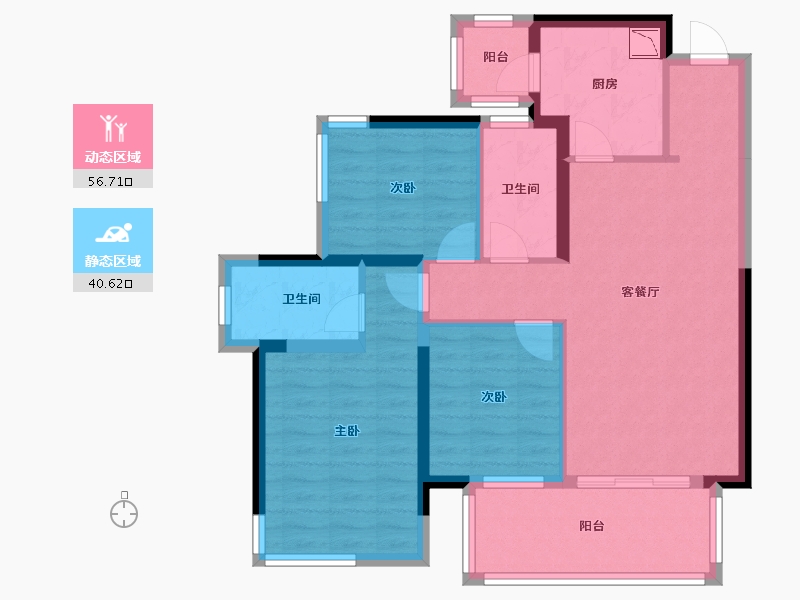 广西壮族自治区-南宁市-南宁绿地城-86.16-户型库-动静分区