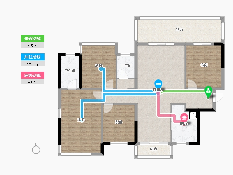 广西壮族自治区-南宁市-万科金域缇香-114.21-户型库-动静线