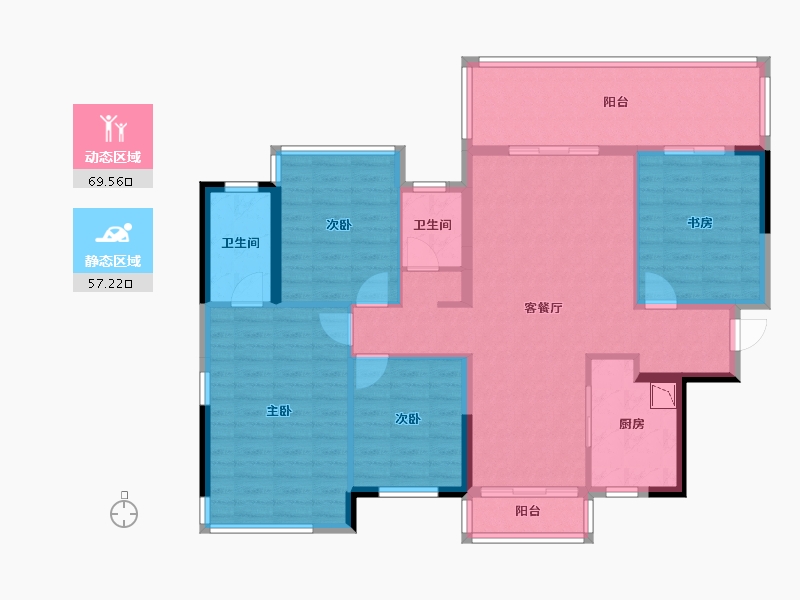 广西壮族自治区-南宁市-万科金域缇香-114.21-户型库-动静分区