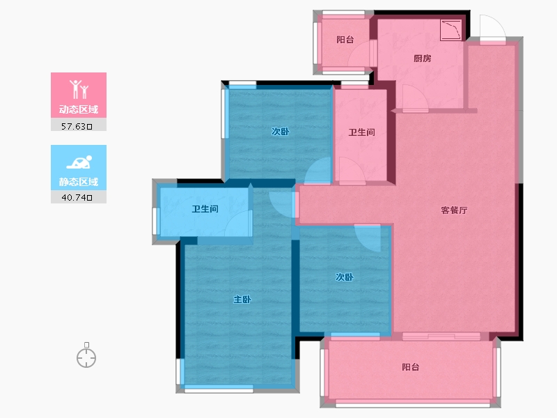 广西壮族自治区-南宁市-南宁绿地城-87.12-户型库-动静分区