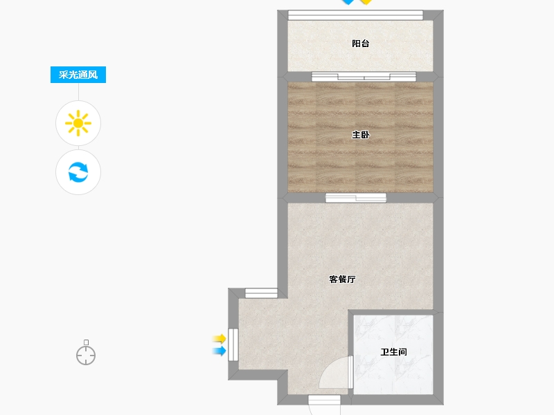 海南省-三亚市-海棠月色-33.91-户型库-采光通风