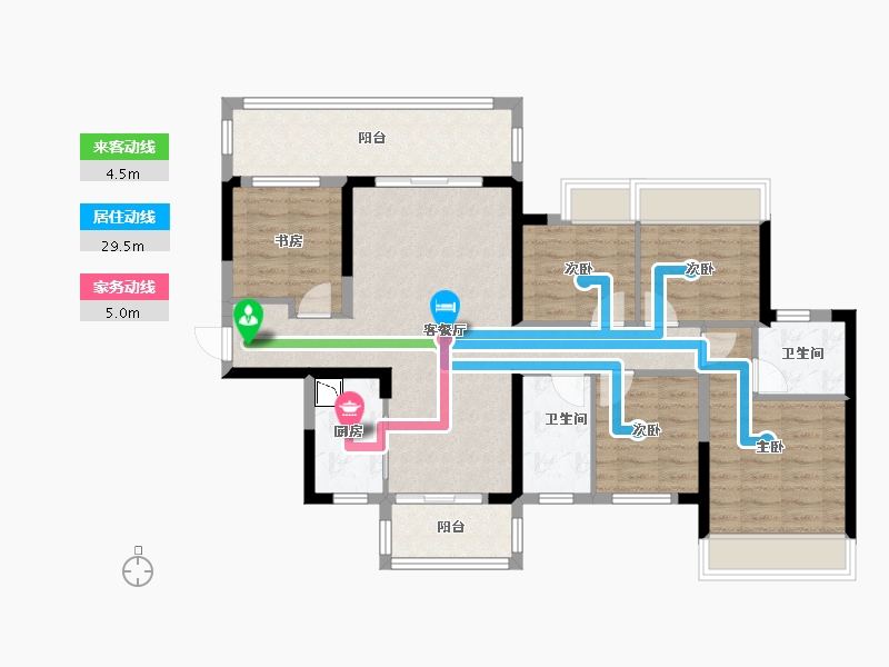 广西壮族自治区-南宁市-盛邦香颂-97.71-户型库-动静线