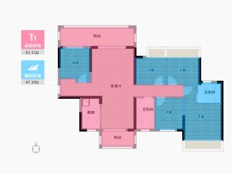 广西壮族自治区-南宁市-盛邦香颂-97.71-户型库-动静分区