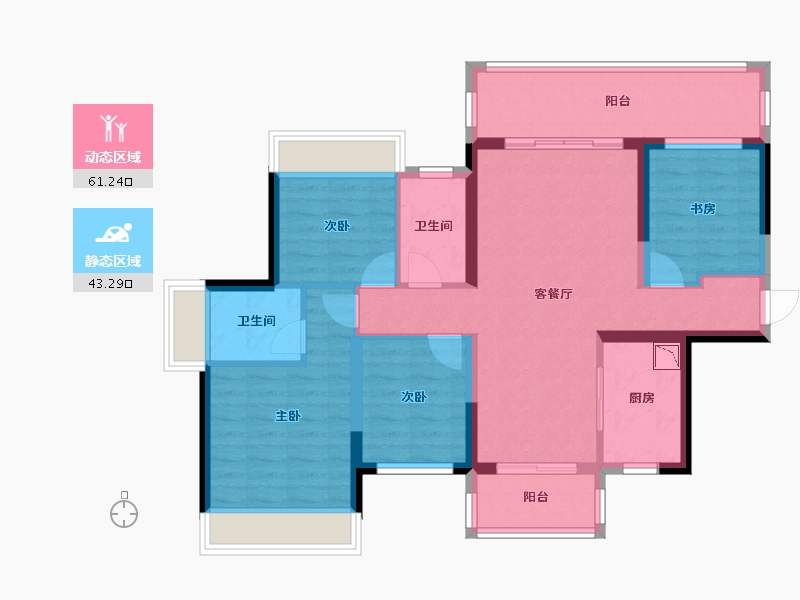 广西壮族自治区-南宁市-盛邦香颂-92.33-户型库-动静分区