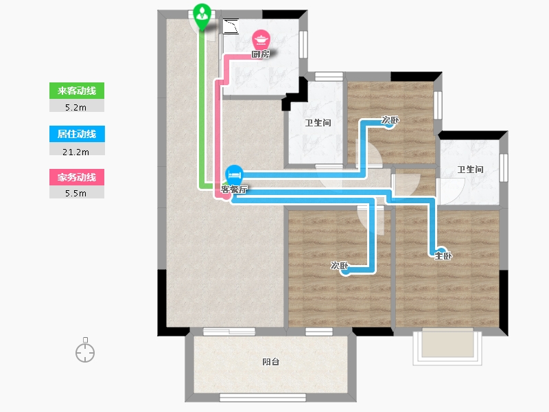 广西壮族自治区-南宁市-龙光江南院子-77.71-户型库-动静线