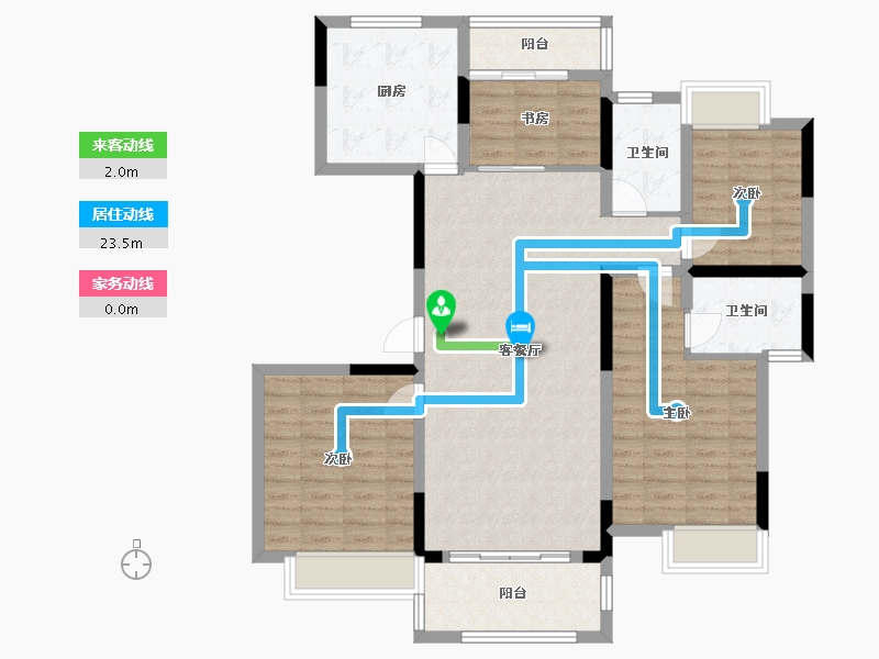 广西壮族自治区-桂林市-桂林国韵村-105.88-户型库-动静线