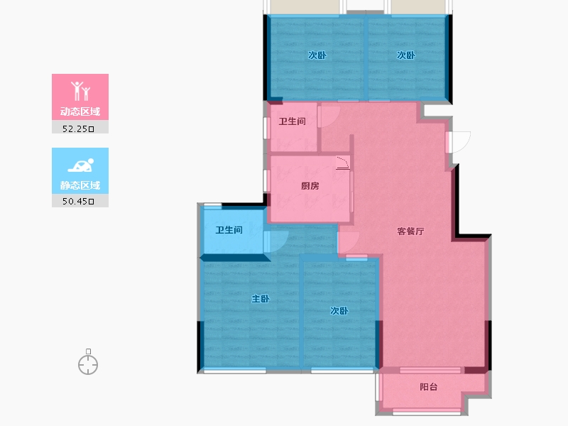 广东省-中山市-美的澜山-92.00-户型库-动静分区