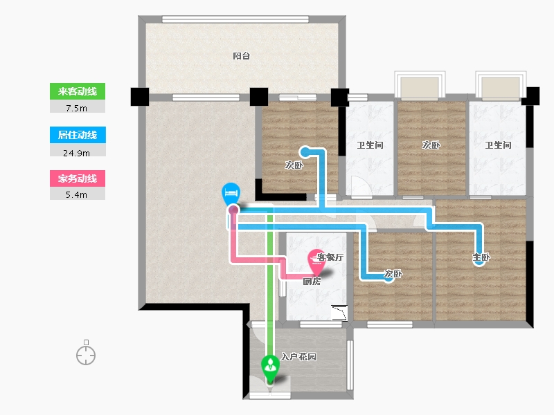 广东省-中山市-聚豪园-129.60-户型库-动静线