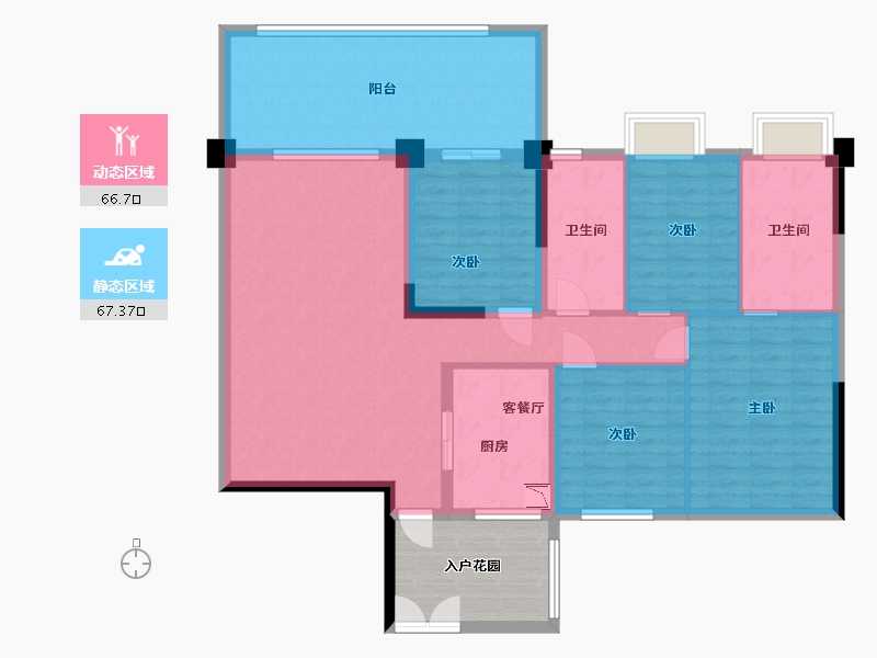 广东省-中山市-聚豪园-129.60-户型库-动静分区