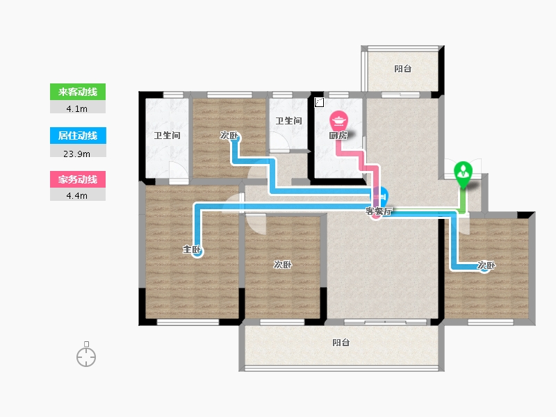 广西壮族自治区-桂林市-桂林融创文旅城-126.43-户型库-动静线