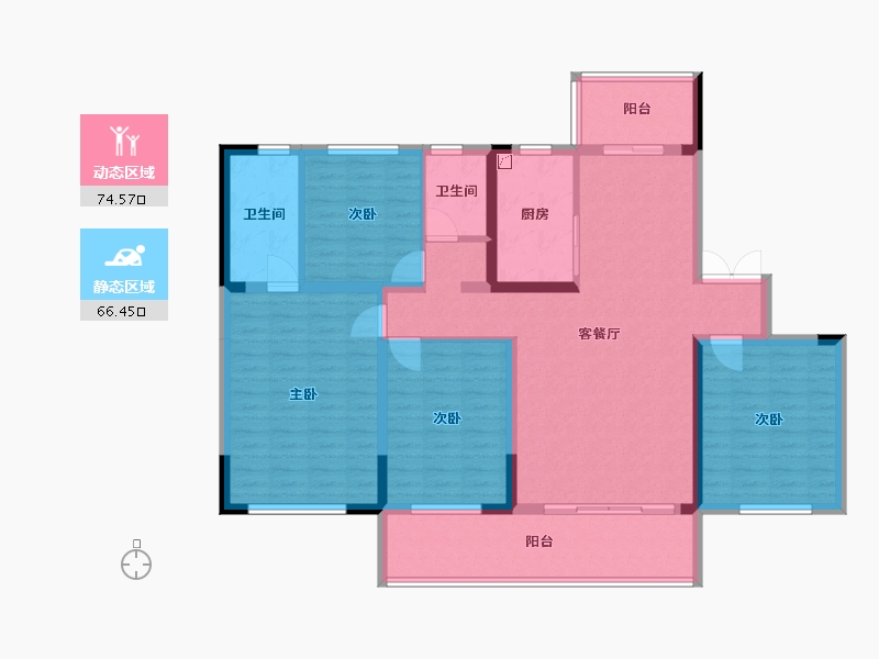 广西壮族自治区-桂林市-桂林融创文旅城-126.43-户型库-动静分区