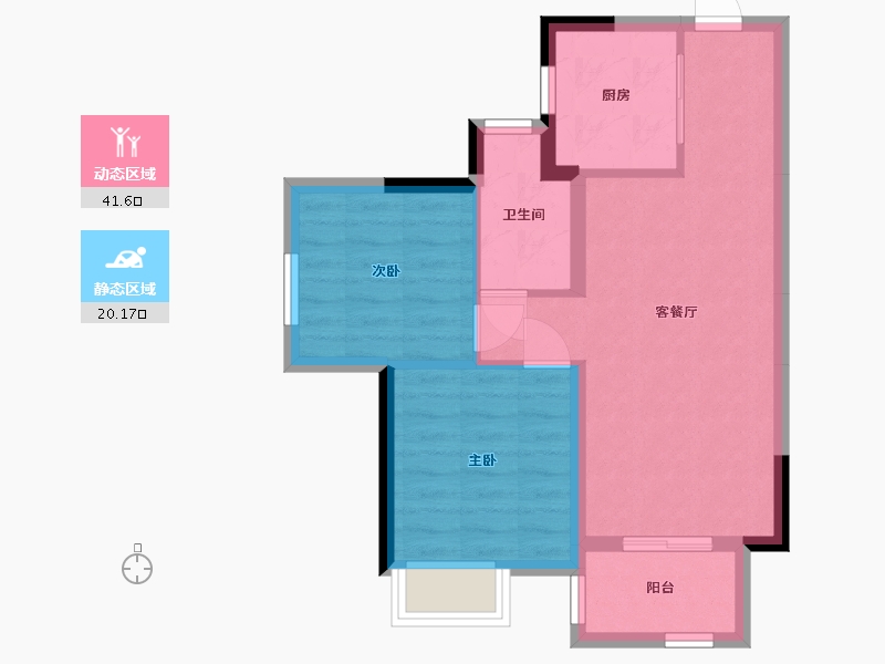 广西壮族自治区-南宁市-龙光江南院子-54.92-户型库-动静分区