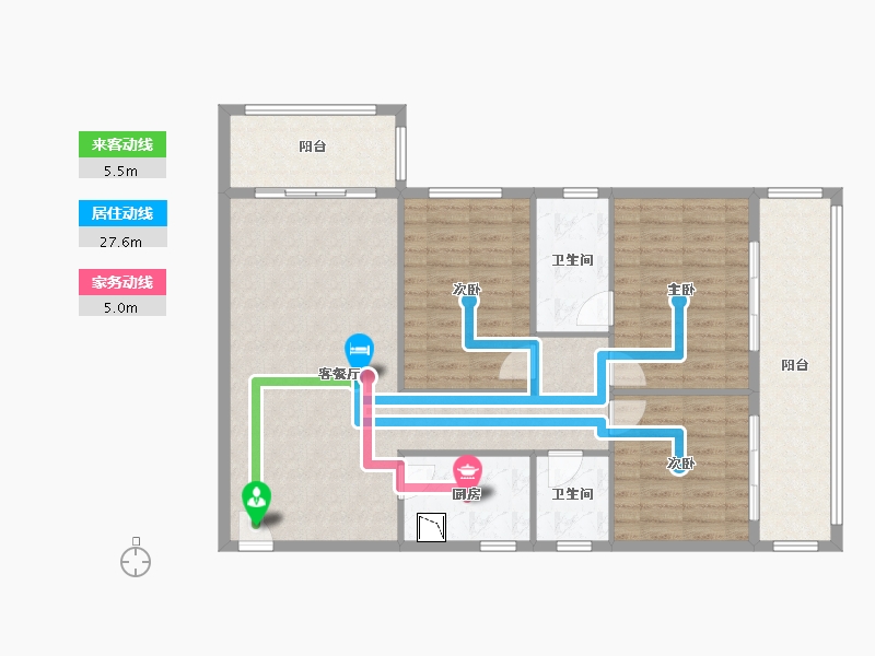 广西壮族自治区-南宁市-桃源湖居-109.73-户型库-动静线