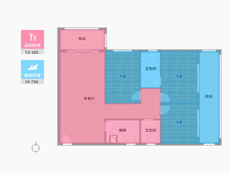 广西壮族自治区-南宁市-桃源湖居-109.73-户型库-动静分区