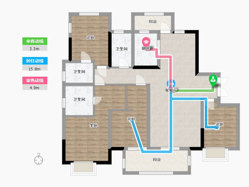 广西壮族自治区-南宁市-蓝光雍锦澜湾-116.19-户型库-动静线