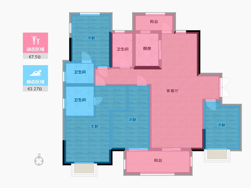 广西壮族自治区-南宁市-蓝光雍锦澜湾-116.19-户型库-动静分区