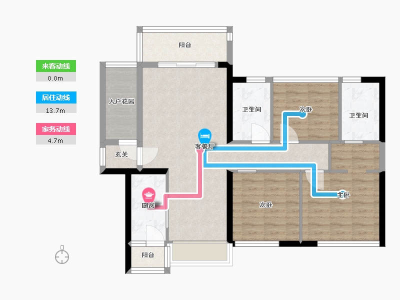 广东省-中山市-奥园领秀-84.00-户型库-动静线