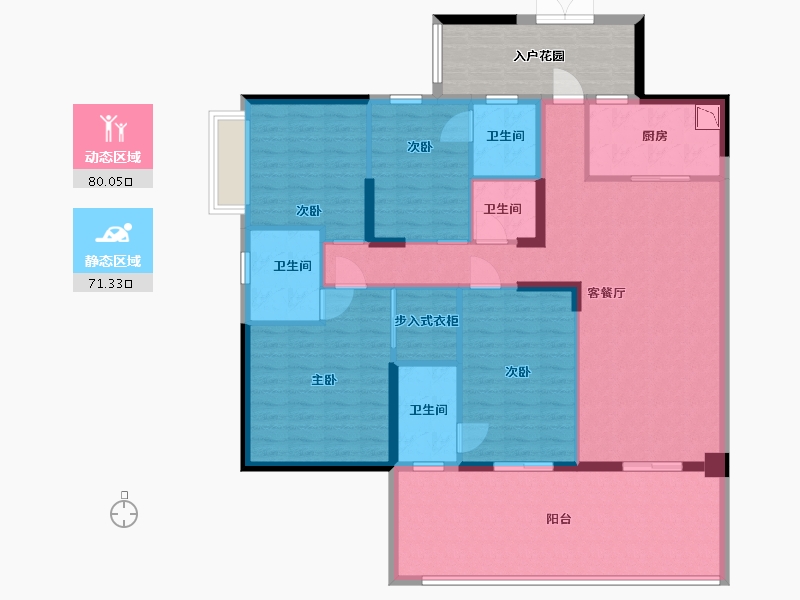 广东省-中山市-聚豪园-147.13-户型库-动静分区