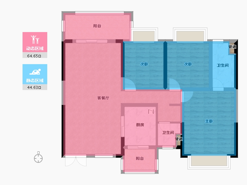 广西壮族自治区-桂林市-桂林三江望族-97.66-户型库-动静分区