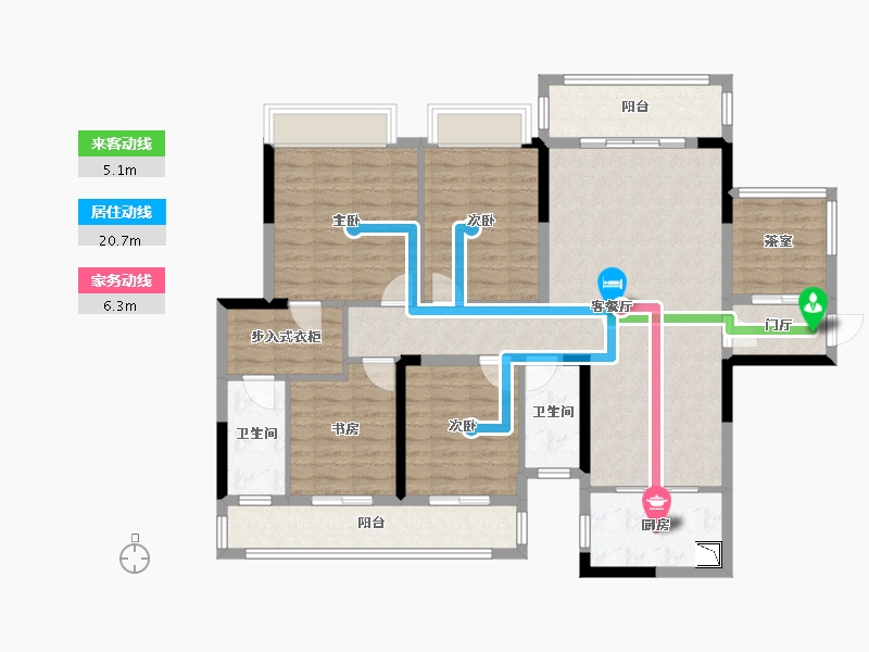 广西壮族自治区-南宁市-梦之岛江湾一品-122.08-户型库-动静线