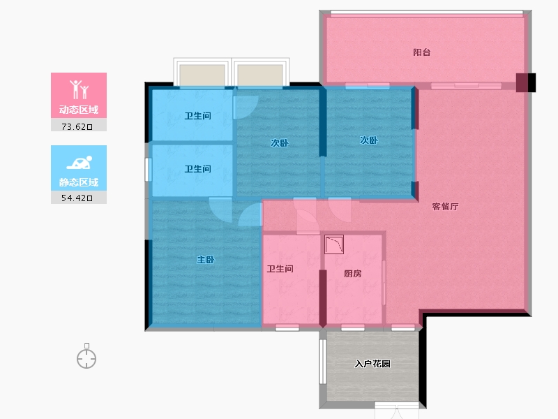 广东省-中山市-聚豪园-124.80-户型库-动静分区