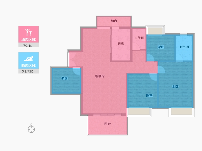 四川省-泸州市-锦绣山水印象-111.19-户型库-动静分区