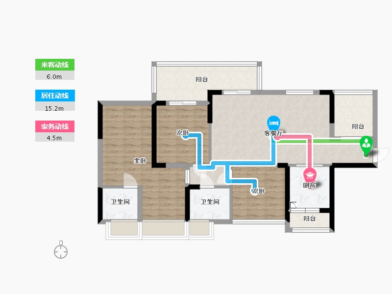 广东省-中山市-富盈居二期-93.00-户型库-动静线