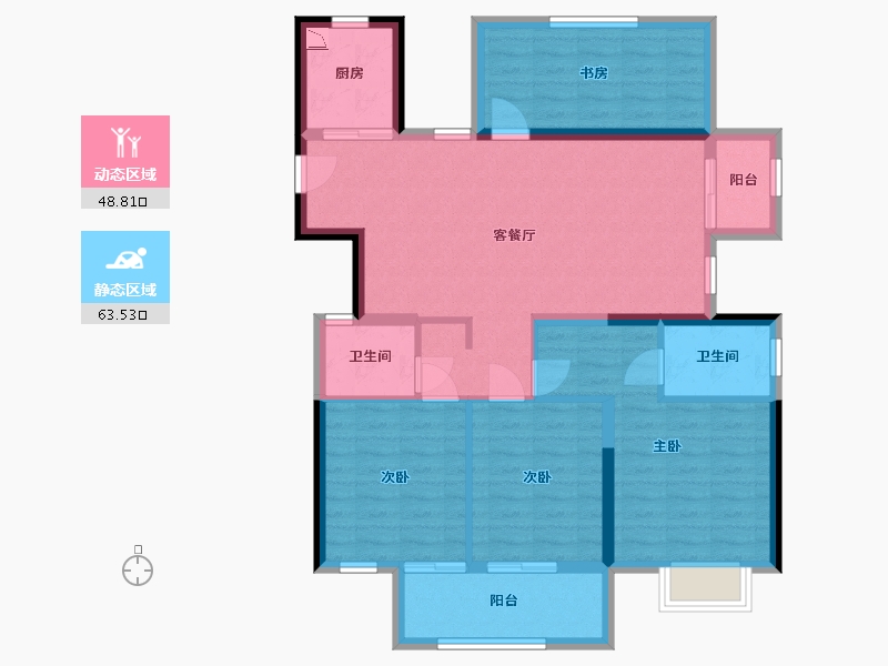 广西壮族自治区-南宁市-建发玺院-100.42-户型库-动静分区