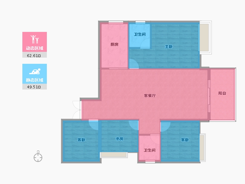 四川省-泸州市-锦绣山水印象-103.10-户型库-动静分区