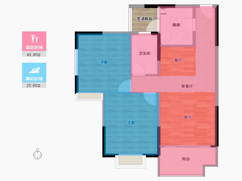 海南省-儋州市-广物雅拉湖畔-65.99-户型库-动静分区