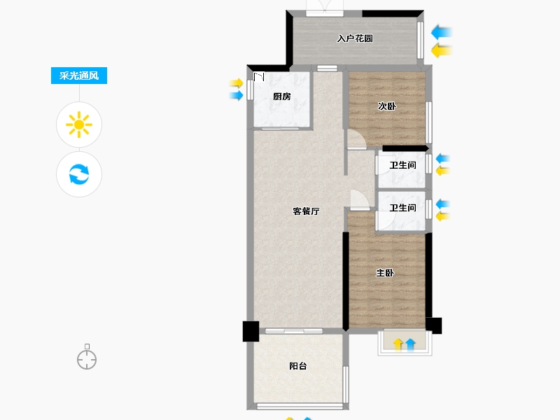 广东省-中山市-聚豪园-83.00-户型库-采光通风