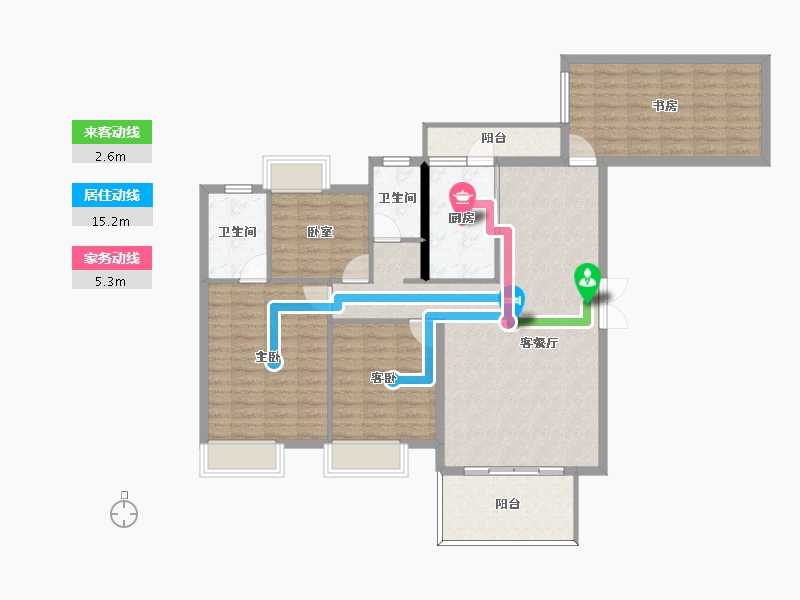 四川省-泸州市-锦绣山水印象-116.26-户型库-动静线