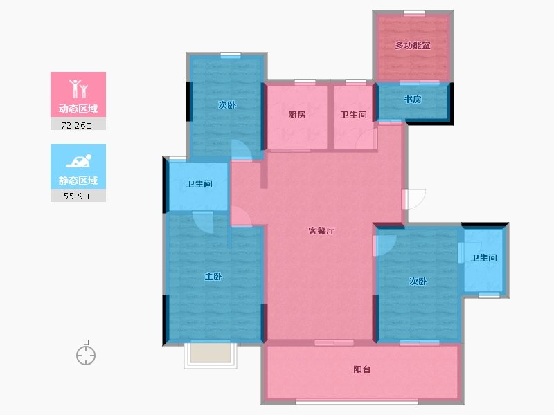 广西壮族自治区-南宁市-彰泰红-114.26-户型库-动静分区